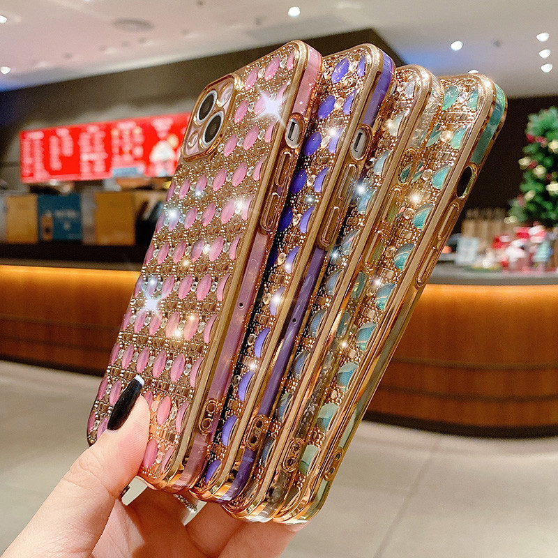 Για iphone 13 Πολυτελής γκλίτερ θήκη Bling Rhinestone για iPhone 11 12 13 Pro Max XS XR X 7 8 Plus Μαλακό κάλυμμα προφυλακτήρα τηλεφώνου