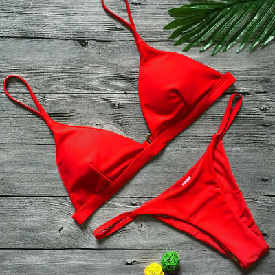 Seksi mikro tanga bikini ženski kupaći kostim Ženski kupaći kostim Dvodijelni bikini set Brazilian Bather Push Up kupaći kostim Swim Lady