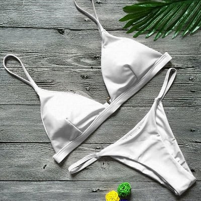 Seksi mikro tanga bikini ženski kupaći kostim Ženski kupaći kostim Dvodijelni bikini set Brazilian Bather Push Up kupaći kostim Swim Lady