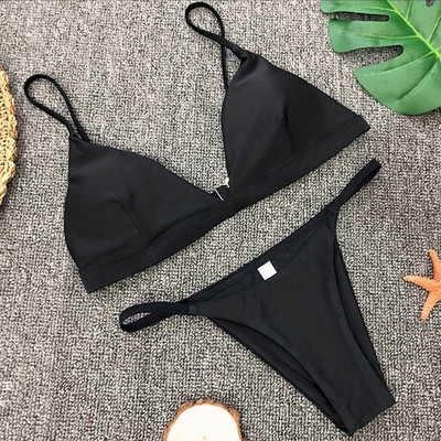 Seksi mikro tanga bikini ženski kupaći kostim Ženski kupaći kostim Dvodijelni bikini set Brazilian Bather Push Up kupaći kostim Swim Lady