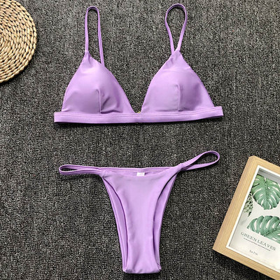 Seksi mikro tanga bikini ženski kupaći kostim Ženski kupaći kostim Dvodijelni bikini set Brazilian Bather Push Up kupaći kostim Swim Lady