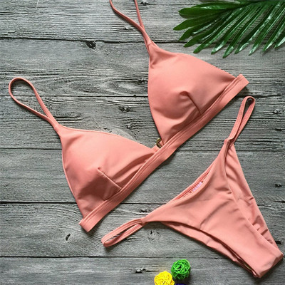 Seksi mikro tanga bikini ženski kupaći kostim Ženski kupaći kostim Dvodijelni bikini set Brazilian Bather Push Up kupaći kostim Swim Lady