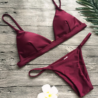 Seksi mikro tanga bikini ženski kupaći kostim Ženski kupaći kostim Dvodijelni bikini set Brazilian Bather Push Up kupaći kostim Swim Lady