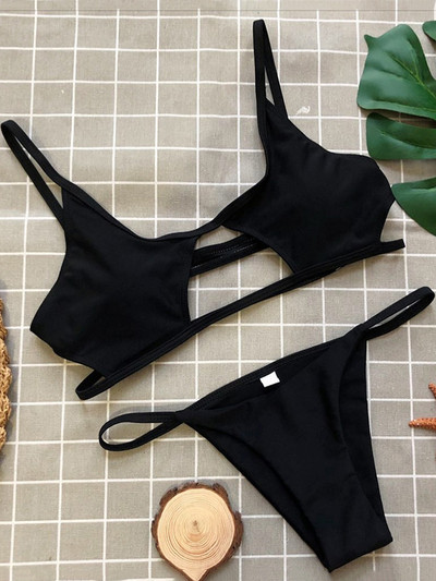 Seksi naborani bikini na vezanje Ženski kupaći kostim Ženski kupaći kostim Dvodijelni bikini set Brazilian Bather Izdubljeni kupaći kostim za plivanje