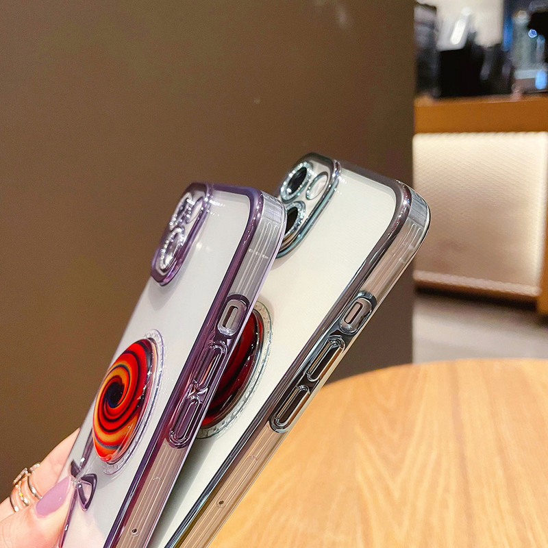 Spalvingas „Lollipop Pattern“ telefono dėklas, skirtas „iPhone 12 Pro Max 13pro Max 12pro Luxury“ galvanizuojamas skaidrus dangtelis, skirtas „iphone11“