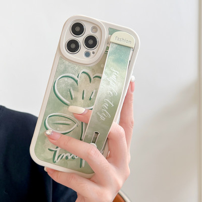 Csuklópántos tok iPhone 13 Pro MAX 12 11 Pro Max Xs Max XR akvarell mosolygó archoz szilikon védő telefontartó burkolat