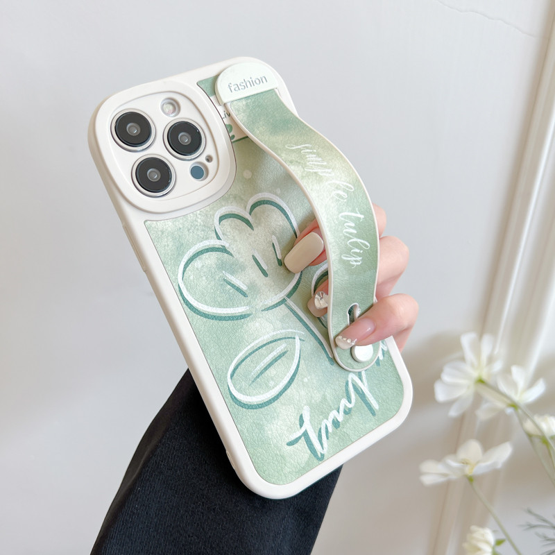 Csuklópántos tok iPhone 13 Pro MAX 12 11 Pro Max Xs Max XR akvarell mosolygó archoz szilikon védő telefontartó burkolat