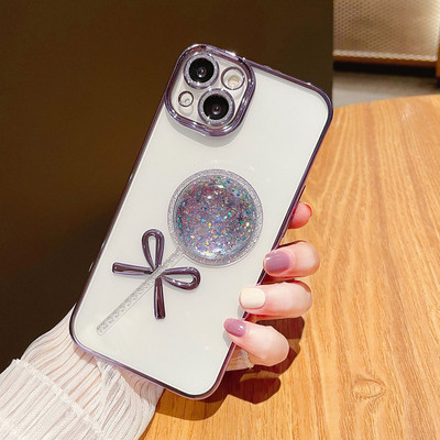 Θήκη τηλεφώνου με μοτίβο 3D Lollipop για iPhone 13 12 Pro Max 13pro 12pro Πολυτελές Ηλεκτρικό Διαφανές κάλυμμα για iphone 11