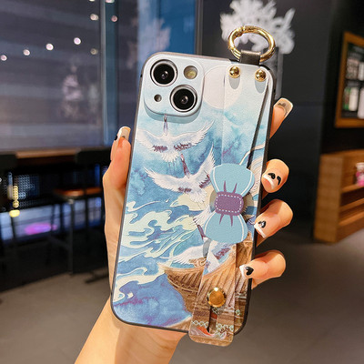 Mašna narukvica za oslikavanje krajolika za iPhone 13 12 11 Pro Max Xs Max XR 7 8 Plus SE Silikonska zaštitna maska za držač telefona