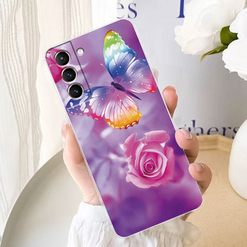 За Samsung S21 FE калъф S 21 S21 Plus Silicon Transparent Cute Fundas за Samsung Galaxy S21 / S21 Ultra S21FE TPU Clear Cover