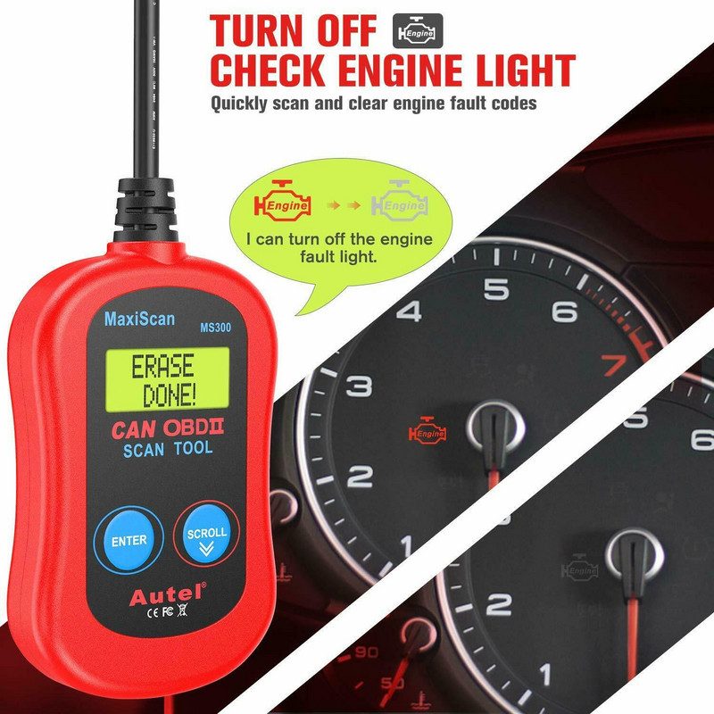 Autel MaxiScan MS300 univerzális OBD2 szkenner EOBD OBD II diagnosztikai kiolvasó eszköz olvasása hibakódok törlése gépjármű-tartozékok