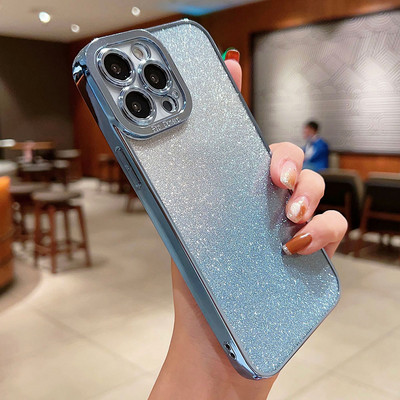 Deluxe galvanizirana telefonska torbica za iPhone 14 11 12 13 Pro Max Mini 7 8 Plus XS XR X SE Svjetlucavi puder Fundas poklopac otporan na udarce