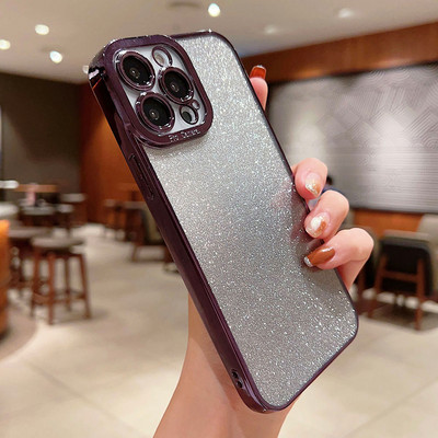 Deluxe galvanizirana telefonska torbica za iPhone 14 11 12 13 Pro Max Mini 7 8 Plus XS XR X SE Svjetlucavi puder Fundas poklopac otporan na udarce