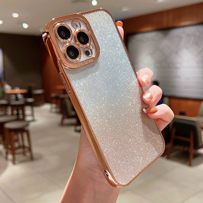 Deluxe galvanizirana telefonska torbica za iPhone 14 11 12 13 Pro Max Mini 7 8 Plus XS XR X SE Svjetlucavi puder Fundas poklopac otporan na udarce