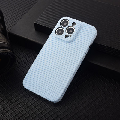 Νέα ριγέ υφασμάτινη θήκη τηλεφώνου για iPhone 14 Plus 13 12 11 Pro Max 14Pro Max Πλήρες σώμα Προστασία κάμερας δερμάτινο κάλυμμα TPU