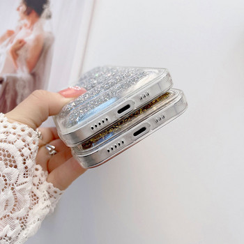 Прозрачен калъф за телефон Подходящ за iphone 13 12 Pro MAX case 13pro Пухено яке с блясък на прах За iphone 11 pro max меко покритие