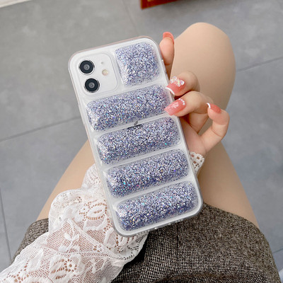 Прозрачен калъф за телефон Подходящ за iphone 13 12 Pro MAX case 13pro Пухено яке с блясък на прах За iphone 11 pro max меко покритие