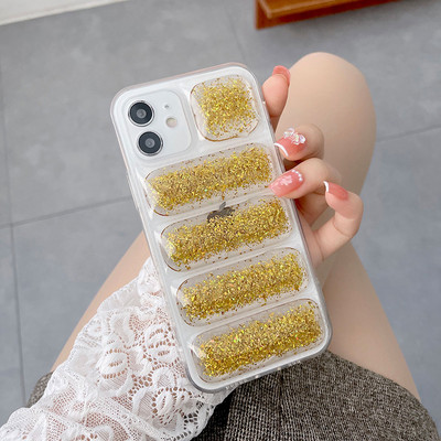 Прозрачен калъф за телефон Подходящ за iphone 13 12 Pro MAX case 13pro Пухено яке с блясък на прах За iphone 11 pro max меко покритие