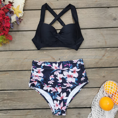 Set bikini cu imprimeu pentru femei Costume de baie pentru femeie Seturi 2 piese pentru femei stil boem
