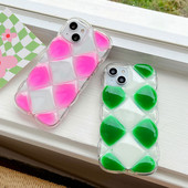 3D Diamond polikromirana telefonska torbica kompatibilna za iPhone 13 Pro 12 11 Pro Max X XS XR meka TPU prozirna maska koja apsorbira udarce