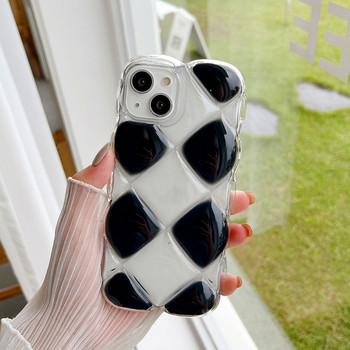 3D диамантен полихромен калъф за телефон, съвместим за iPhone 13 Pro 12 11 Pro Max X XS XR Ударопоглъщащ мек TPU прозрачен капак