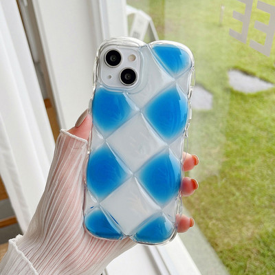 3D Diamond polikromirana telefonska torbica kompatibilna za iPhone 13 Pro 12 11 Pro Max X XS XR meka TPU prozirna maska koja apsorbira udarce