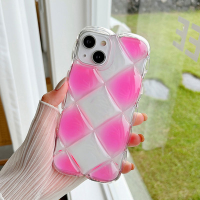 3D Diamond polikromirana telefonska torbica kompatibilna za iPhone 13 Pro 12 11 Pro Max X XS XR meka TPU prozirna maska koja apsorbira udarce