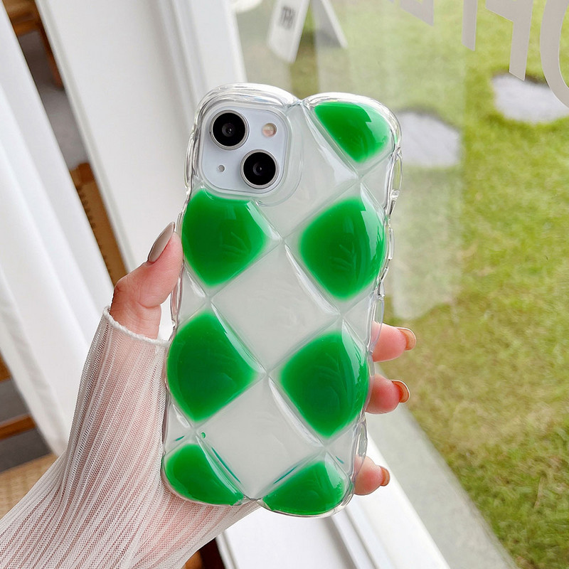 3D Diamond polikromirana telefonska torbica kompatibilna za iPhone 13 Pro 12 11 Pro Max X XS XR meka TPU prozirna maska koja apsorbira udarce