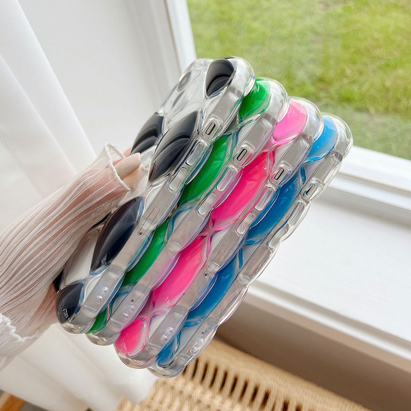 3D Diamond polikromirana telefonska torbica kompatibilna za iPhone 13 Pro 12 11 Pro Max X XS XR meka TPU prozirna maska koja apsorbira udarce