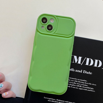 Плътен зелен цветен калъф за телефон за iPhone 13 12 11 Pro Max XR XS X Силиконов мек калъф за iphone 13 pro max