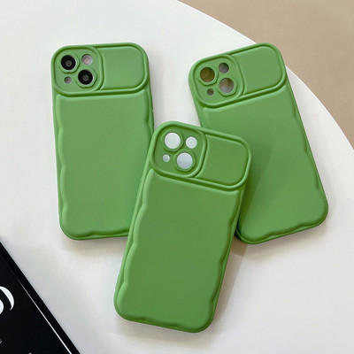 Плътен зелен цветен калъф за телефон за iPhone 13 12 11 Pro Max XR XS X Силиконов мек калъф за iphone 13 pro max