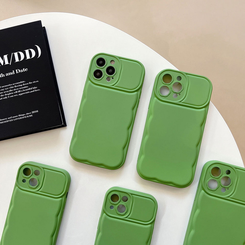 Θήκη τηλεφώνου σταθερά πράσινη έγχρωμη για iPhone 13 12 11 Pro Max XR XS X Μαλακό κάλυμμα σιλικόνης για iphone 13 pro max