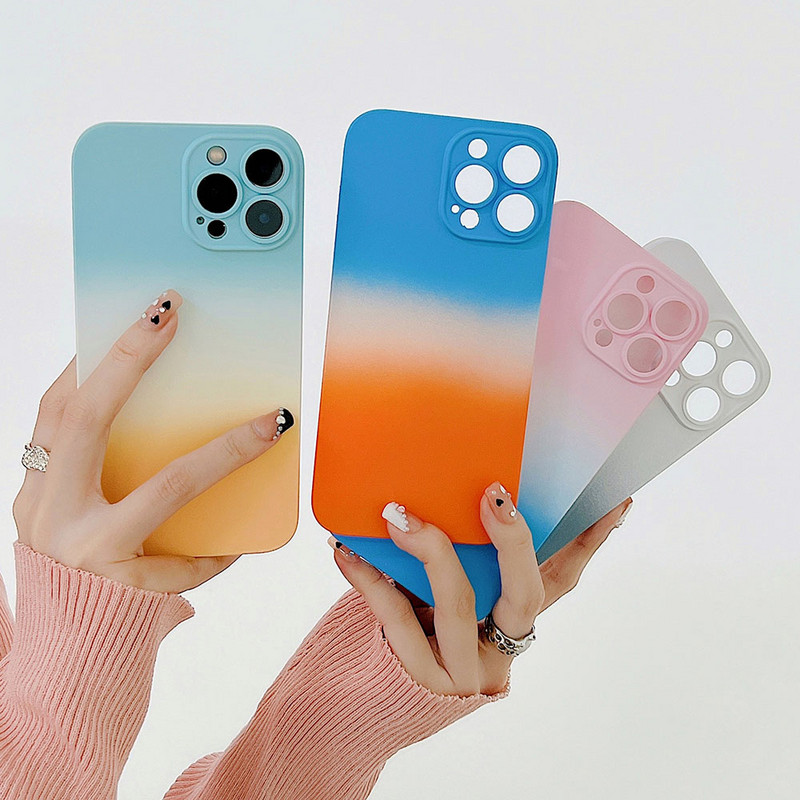 Husă de telefon cu îmbinare a culorii în gradient de modă pentru iPhone 14 Pro MAX 13 12 Pro MAX 14Plus 14Pro 13Pro 12Pro husă moale ultrasubțire