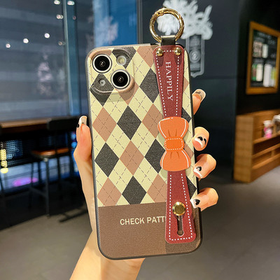 Navlaka za narukvicu s uzorkom dijamantnog srca za iPhone 11 12 13 Pro Max Xs Max XR 7 8 Plus SE Silikonska zaštitna maska za držač telefona