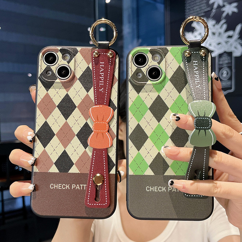 Navlaka za narukvicu s uzorkom dijamantnog srca za iPhone 11 12 13 Pro Max Xs Max XR 7 8 Plus SE Silikonska zaštitna maska za držač telefona