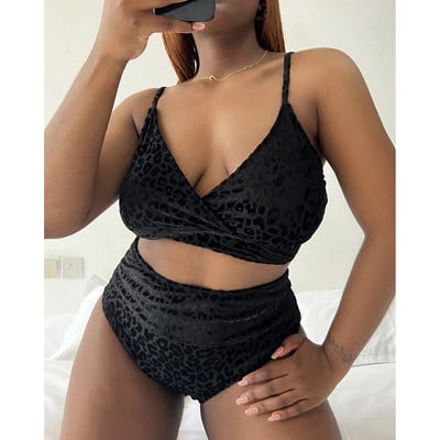0XL - 4XL Novi leopard bikini velikih kupaćih kostima velikih veličina Ženski kupaći kostim Ženski dvodijelni bikini komplet Kupaći kostim V3784G