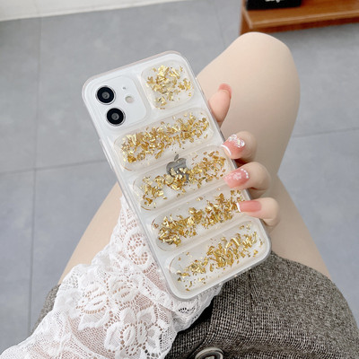 Διάφανη θήκη τηλεφώνου Κατάλληλη για iphone 11 12 Pro MAX Θήκη 13pro χρυσό πουπουλένιο μπουφάν Για iphone 13 pro max μαλακό κάλυμμα