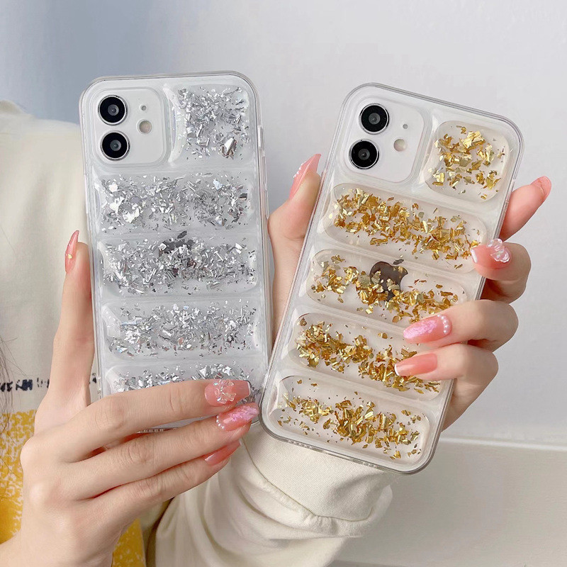 Διάφανη θήκη τηλεφώνου Κατάλληλη για iphone 11 12 Pro MAX Θήκη 13pro χρυσό πουπουλένιο μπουφάν Για iphone 13 pro max μαλακό κάλυμμα
