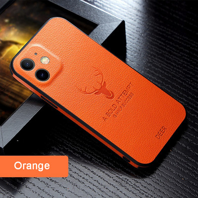 Luxus bőr textúrájú négyzet alakú tok iPhone 14 13 Pro Max 11 12 Mini X XR XS szarvas kameravédelem ütésálló burkolathoz