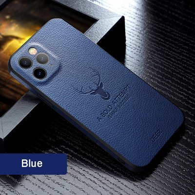 Luxus bőr textúrájú négyzet alakú tok iPhone 14 13 Pro Max 11 12 Mini X XR XS szarvas kameravédelem ütésálló burkolathoz