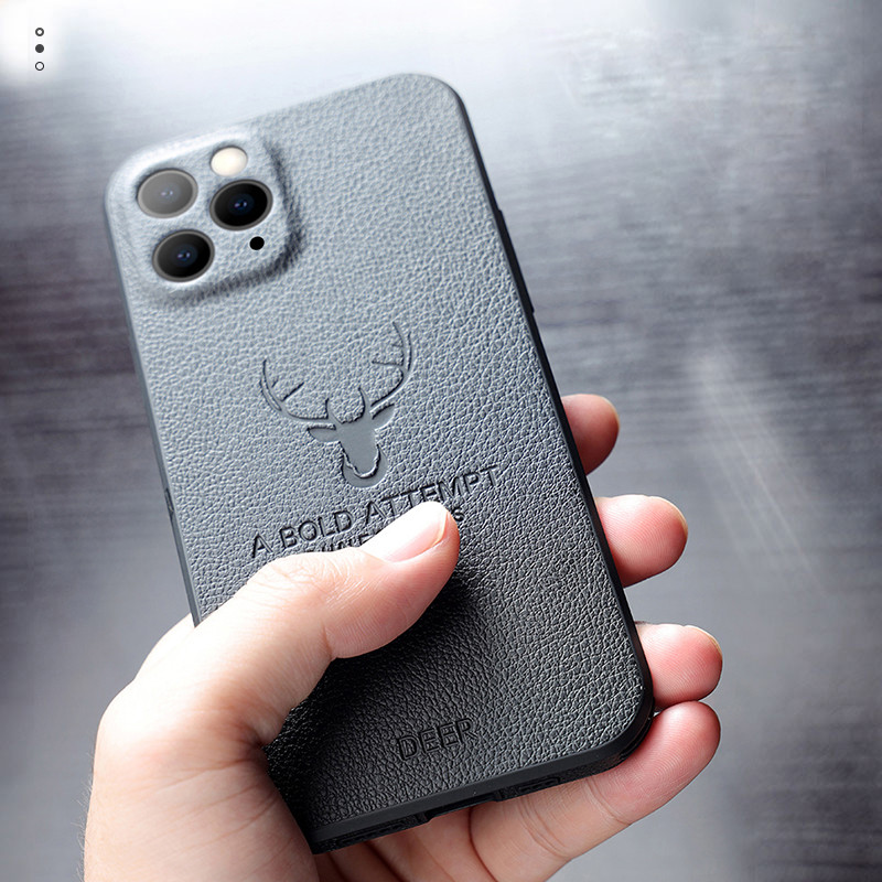 Luxus bőr textúrájú négyzet alakú tok iPhone 14 13 Pro Max 11 12 Mini X XR XS szarvas kameravédelem ütésálló burkolathoz