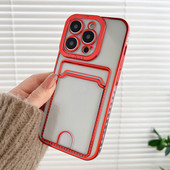 Θήκη τηλεφώνου Boucho με υποδοχή κάρτας για iphone 14 Plus 13 12 11 Pro MAX XS XR XS MAX 7 8 6 Plus πολυτελές Ηλεκτρικό κάλυμμα