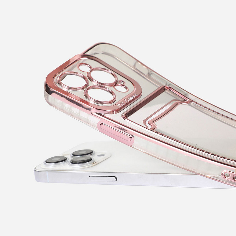 Θήκη τηλεφώνου Boucho με υποδοχή κάρτας για iphone 14 Plus 13 12 11 Pro MAX XS XR XS MAX 7 8 6 Plus πολυτελές Ηλεκτρικό κάλυμμα