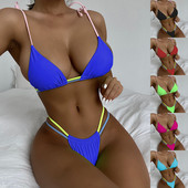 Micro Bikini Bandage Μαγιό Γυναικεία μαγιό Halter Δύο κομμάτια Sexy Biquinis Beach Bathers Μαγιό Μίνι στρινγκ μπικίνι