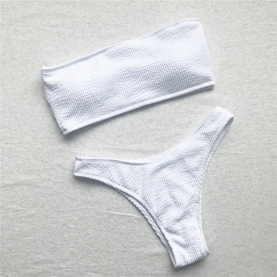 Seksi Bandeau naborani bikini Ženski kupaći kostim Ženski kupaći kostim Dvodijelni komplet bikinija bez naramenica Kupaći kostim za plivanje V3314B