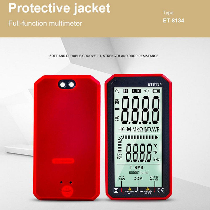 1 Σετ Ψηφιακό Πολύμετρο Οπίσθιο Φωτισμό Ελεγκτής Αντίστασης Αντίστασης AC Τάσης Έξυπνο Πολύμετρο με κιτ στυλό