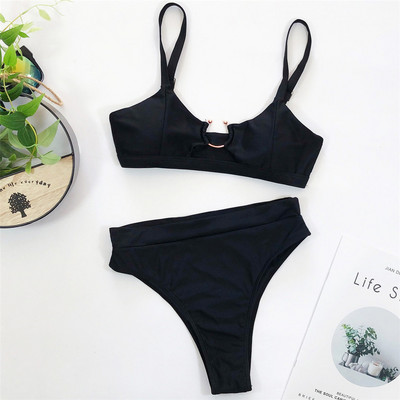 NOVI Leopard kupaći kostim Bikini visokog struka Ženski kupaći kostim Dvodijelni bikini komplet Bather Kupaći kostim s uzorkom zmije V1712L