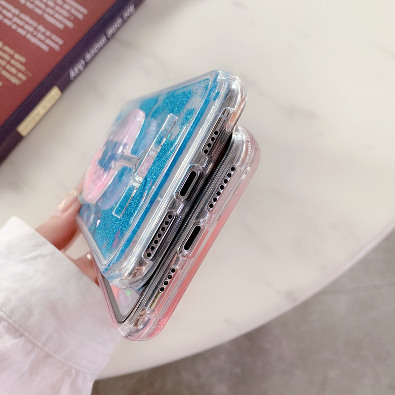 3D Wine Glass Glitter Phone Case za iPhone 11 Pro XS Max X XR SE 6S 6 7 8 Plus SE2 Liquid Quicksand Bling Sequins Case Cover