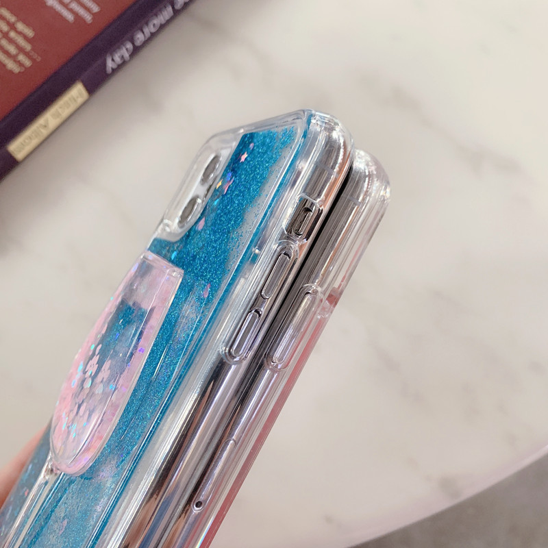 3D Wine Glass Glitter Phone Case za iPhone 11 Pro XS Max X XR SE 6S 6 7 8 Plus SE2 Liquid Quicksand Bling Sequins Case Cover