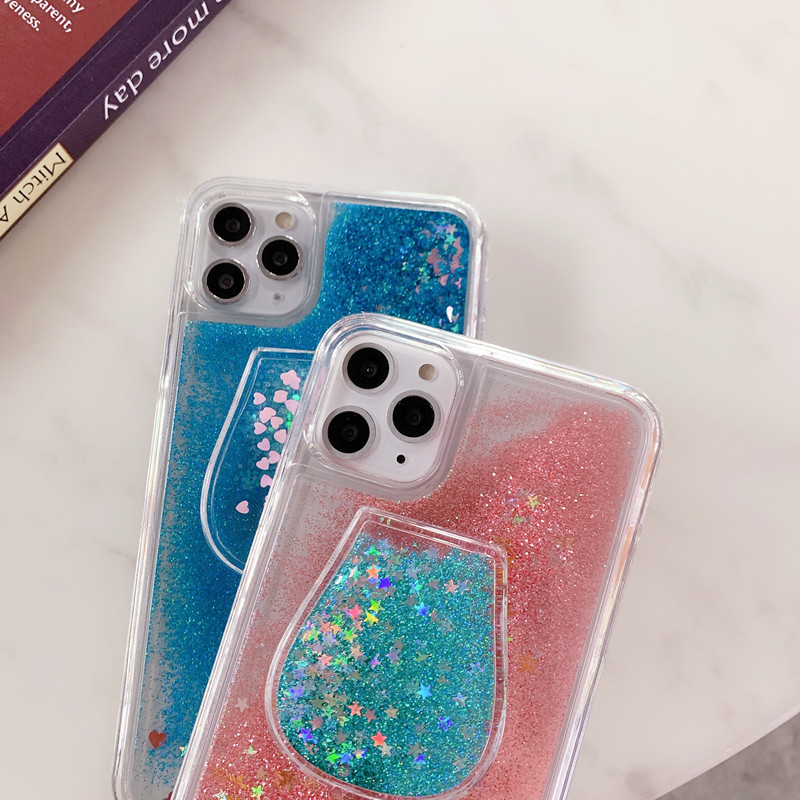 3D Wine Glass Glitter Phone Case za iPhone 11 Pro XS Max X XR SE 6S 6 7 8 Plus SE2 Liquid Quicksand Bling Sequins Case Cover
